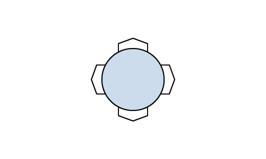 Table avec dessus de verre clair - TBRGL-0080