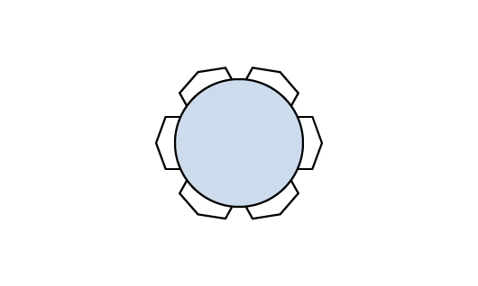 Table avec dessus de verre clair - TBRGL-0100