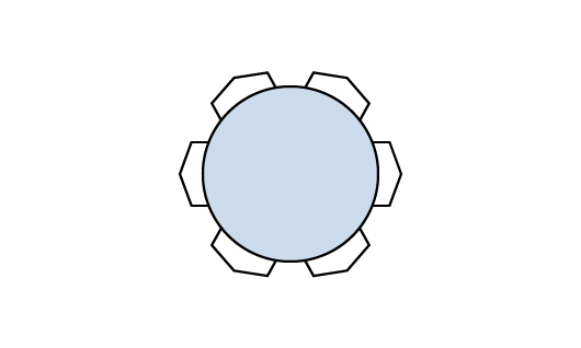 Table avec dessus de verre clair - TBRGL-0120