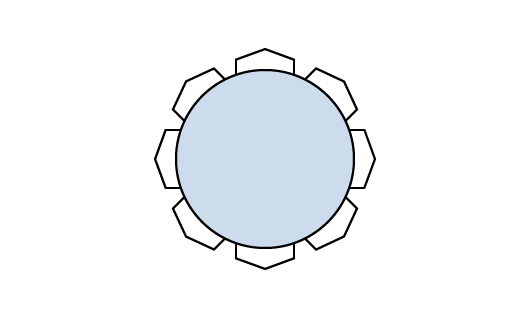 Table avec dessus de verre clair - TBRGL-0140