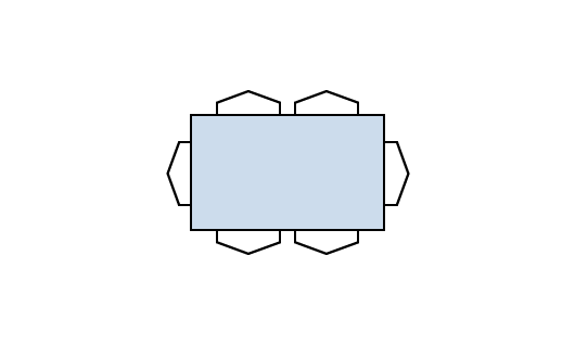 Table avec dessus de verre clair - TBRGL-0440