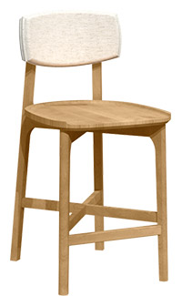 Tabouret en chêne rouge BSFR-1911