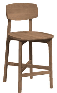 Tabouret en noyer BSFW-1910