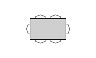 Table avec dessus de verre teinté TBRGL-0570