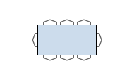 Table avec dessus de verre clair TBRGL-0620